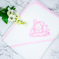 Mud Pie Bunny Baby Hooded Towel