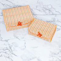 Two bamboo trinket boxes with small magnetic closures.