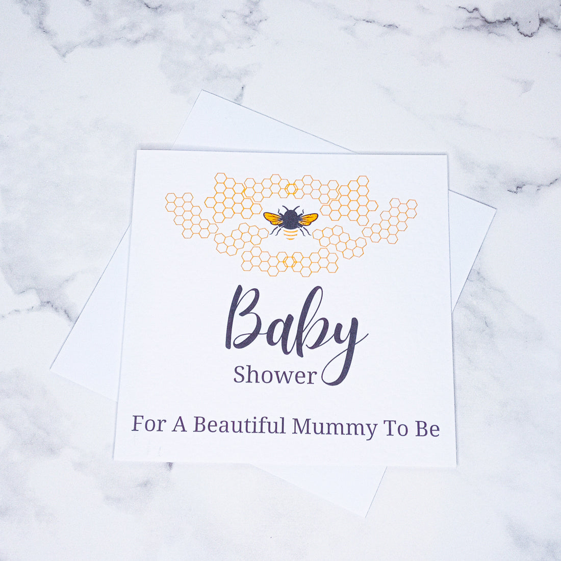 Baby Shower Bee Pattern Greeting Card