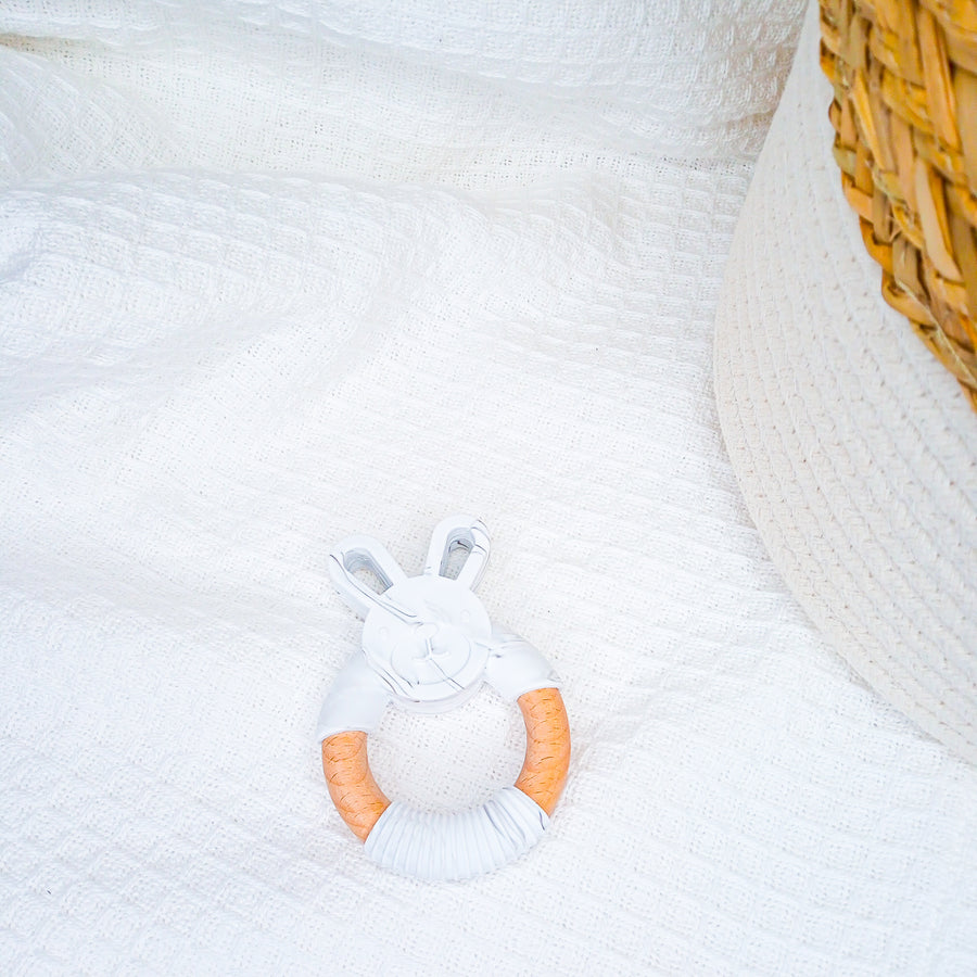 Silicone Ring Marble Bunny Teether