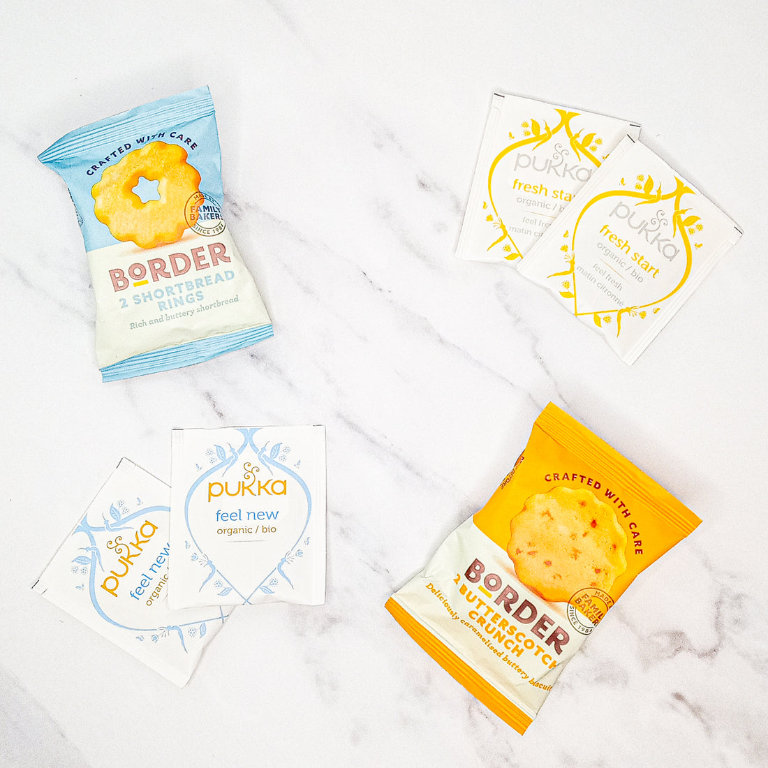 Luxurious snacks and herbal tea for a new Mum