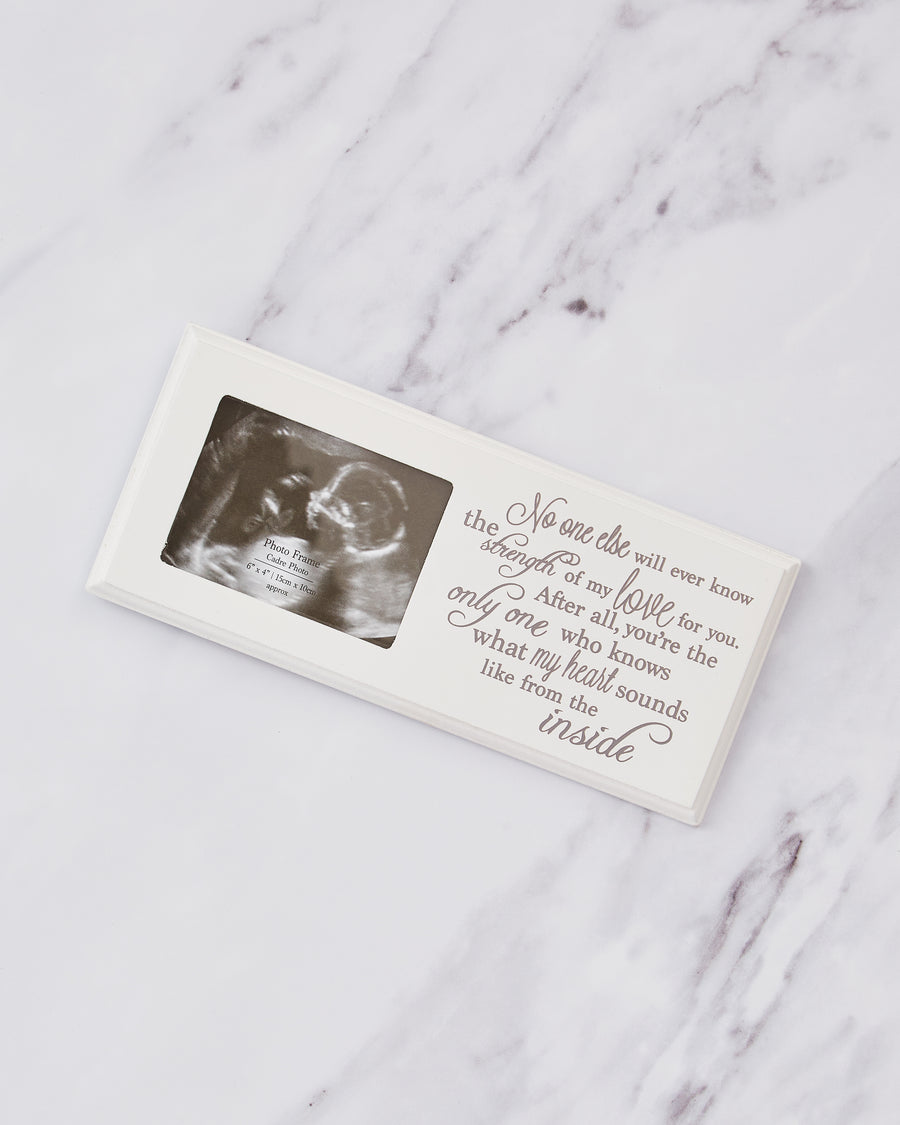 Baby frame with engraved poem. 