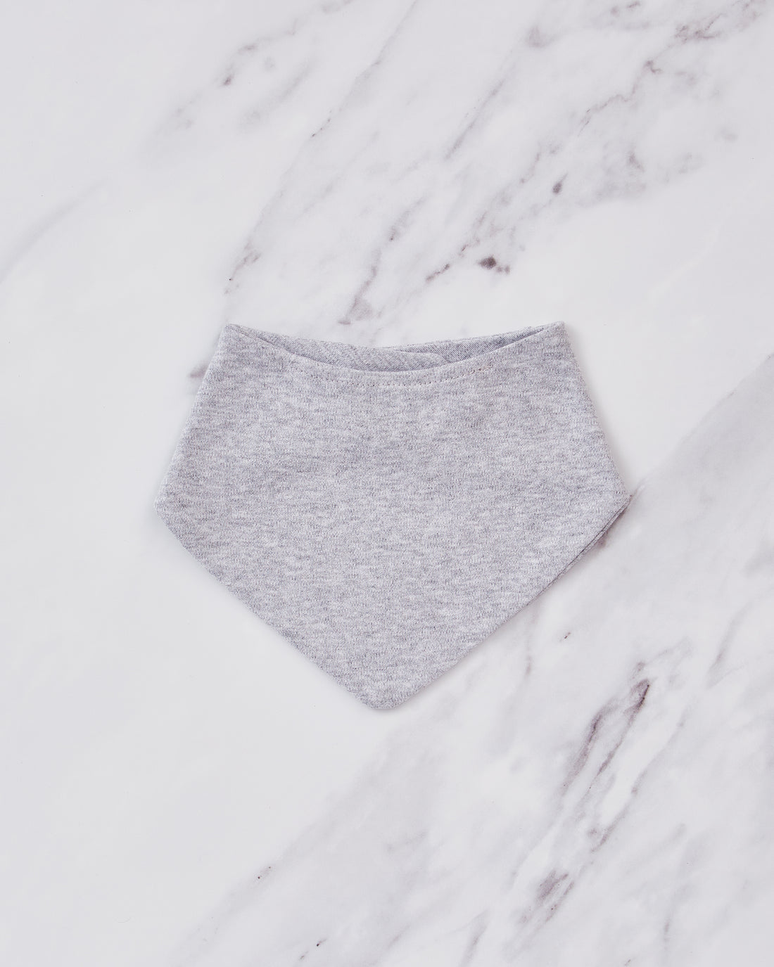 Grey, cotton baby bib. 