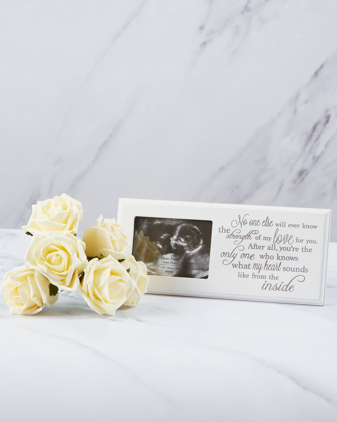 Baby scan photo frame, with engraved poem. 