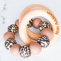 Handmade Silicone Teether Baby Toy Leopard Print